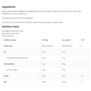 Whey Protein Isolate - Ванилия 700 гр | OstroVit