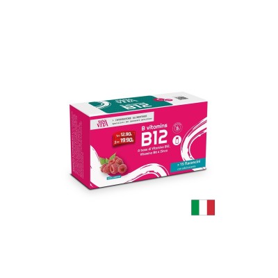 Витамин B12, B6 + Цинк, 15 флакона x 10 ml, с вкус на малина | Paladin Pharma