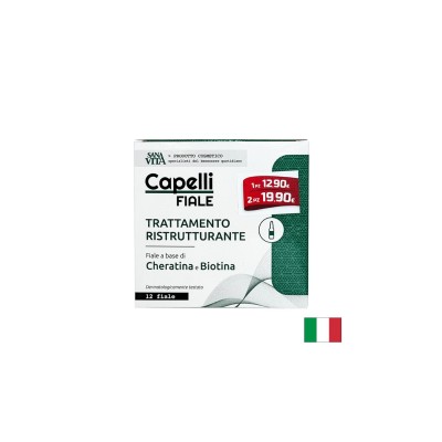 Ампули за коса Sanavita (с биотин и хидролизиран кератин), 12 бр х 10 ml | Paladin Pharma