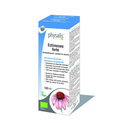 Echinacea Forte 100 мл капки | Physalis Отличен имуностимулатор Перфектно решение за профилактика на грип и настинки Облекчава протичането на инфекциозни болести Подобрява качеството на защитните функции н Echinacea Forte 100 мл капки | Physalis Отличен и