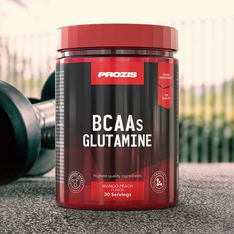 BCAAs Glutamine Powder 330 гр | Prozis Foods Подходящ за бодибилдъри и атлети Подобрява силите на организма след тренировка Подобрява устойчивостта Подходяща добавка за вашите високи цели За подобря BCAAs Glutamine Powder 330 гр | Prozis Foods Подходящ за