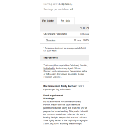 Chromium Picolinate 600 мкг 120 капсули | Prozis Foods Chromium Picolinate 600 мкг 120 капсули | Prozis FoodsЗа подсилване на метаболизма
Срещу диабет и депресия
Подходящ за редукция на висок холестерол
Добро средство за регулиране нивата на Chromium Picolinate 600 мкг 120 капсули | Prozis Foods За подсилване на метаболизма Срещу диабет и депресия Подходящ за редукция на висок холестерол Добро средство за регулиране нивата на кръвната захар Chromium Picolinate 600 мкг 120 капсули | Prozis Foo