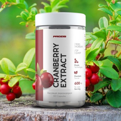 Cranberry Extract 600 мг 60 капсули | Prozis Foods Регулира нивата на холестерол Подпомага здравето на органите на дихателната система Укрепва имунната система При полови инфекции и инфекции на пикочните п Cranberry Extract 600 мг 60 капсули | Prozis Food