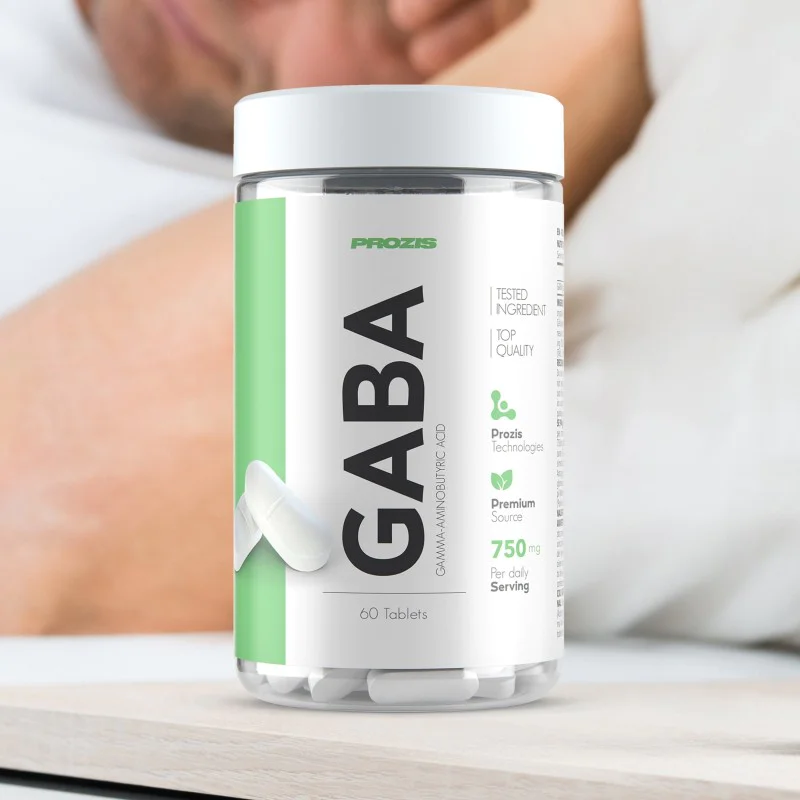 GABA 750 мг 60 таблетки | Prozis Foods Стимулира метаболитните процеси в нервната система Подпомага производството на растежен хормон За детоксикация на главния мозък Подобрява мозъчните функции След че GABA 750 мг 60 таблетки | Prozis Foods Стимулира мет