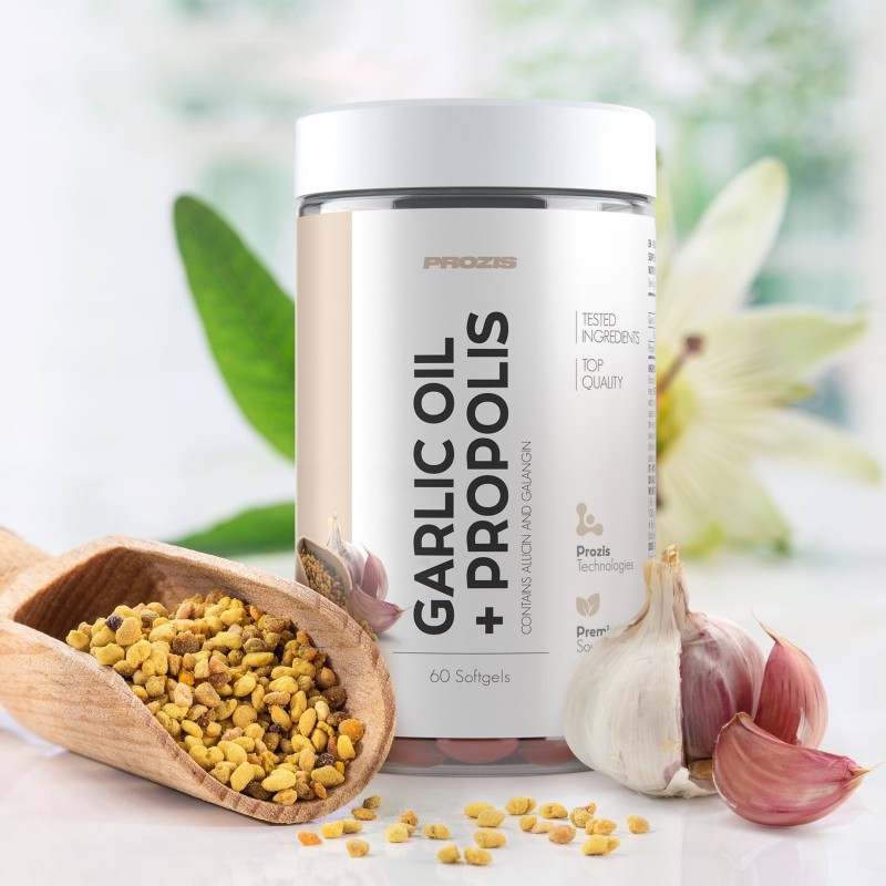 Garlic Oil + Propolis 500 мг 60 гел-капсули | Prozis Foods
