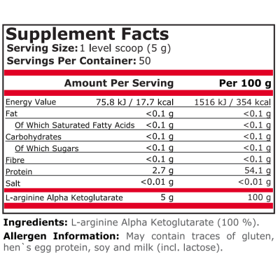 Аргинин с Алфа-Кетоглутарат (AAKG Powder) 250 гр | Pure Nutrition Аргинин с Алфа-Кетоглутарат на прах (AAKG Powder) 250/500/1000 гр | Pure NutritionПодобрява плътността на мускулите
За по-бързо възстановяване
Подобрява издръжливостта
Придава Аргинин с Алфа-Кетоглутарат на прах (AAKG Powder) 250/500/1000 гр | Pure Nutrition Подобрява плътността на мускулите За по-бързо възстановяване Подобрява издръжливостта Придава енергия и сила Аргинин с Аргинин с Алфа-Кетоглутарат на прах (AAKG Powder) 250