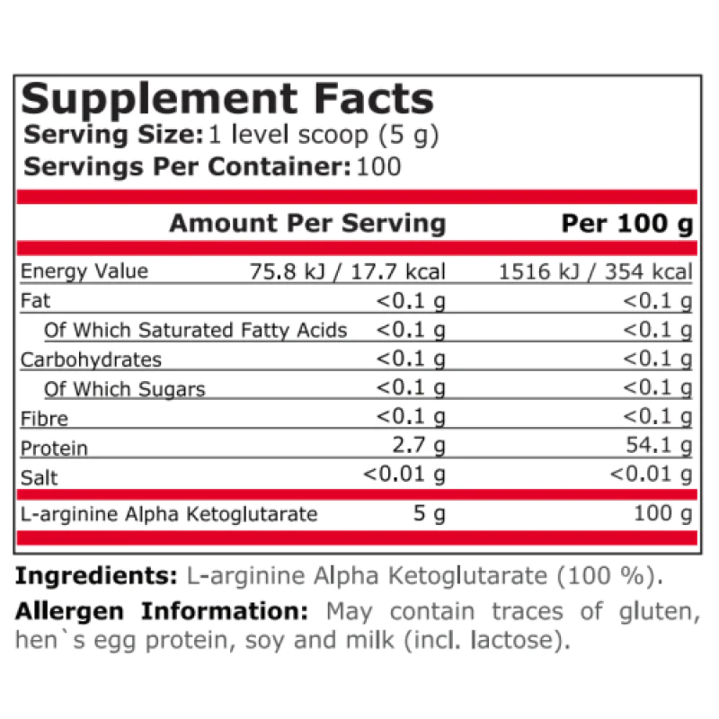 Аргинин с Алфа-Кетоглутарат (AAKG Powder) 500 гр | Pure Nutrition Аргинин с Алфа-Кетоглутарат на прах (AAKG Powder) 500 гр | Pure NutritionПодобрява плътността на мускулите
За по-бързо възстановяване
Подобрява издръжливостта
Придава енергия и Аргинин с Алфа-Кетоглутарат на прах (AAKG Powder) 500 гр | Pure Nutrition Подобрява плътността на мускулите За по-бързо възстановяване Подобрява издръжливостта Придава енергия и сила Аргинин с Алфа-Кето Аргинин с Алфа-Кетоглутарат на прах (AAKG Powder) 50