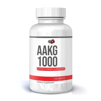 AAKG 1000 мг 100/200 таблетки Pure Nutrition За по-високи нива на растежен хормон Увеличава обема на мускулатурата Подхранва мускулните клетки ефективно За по-висока физическа издръжливост и по-добър сексу AAKG 1000 мг 100/200 таблетки Pure Nutrition За п