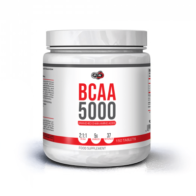 BCAA 5000 150 таблетки 1250 мг | Pure Nutrition Способства за бързото възстановяване Нормализира функцията на вътрешните органи Снема мускулната умора Спомага обмяната на веществата Способства BCAA 5000 150 таблетки 1250 мг | Pure Nutrition Способства за 
