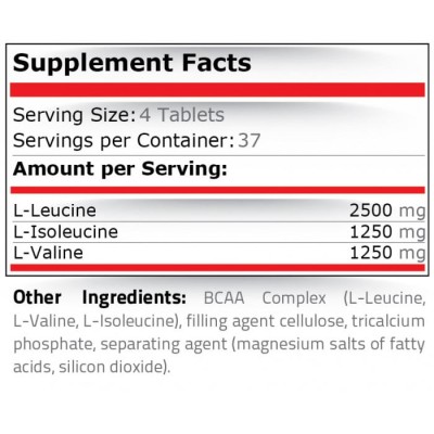 BCAA 5000 150 таблетки 1250 мг | Pure Nutrition Способства за бързото възстановяване Нормализира функцията на вътрешните органи Снема мускулната умора Спомага обмяната на веществата Способства BCAA 5000 150 таблетки 1250 мг | Pure Nutrition Способства за 