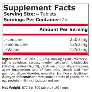 BCAA 5000 300 таблетки 1250 мг | Pure Nutrition