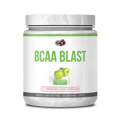 BCAA Blast с вкус на малини или грозде 250/500 гр | Pure Nutrition По-бързо възстановяване на мускулите след тренировка Засилва протеиновия синтез за по-бързо изграждане на чиста мускулна маса Съдържа глутами BCAA Blast с вкус на малини или грозде 250/500