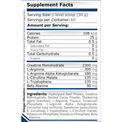 Протеин на прах Beef Protein 454/908/1814 гр | Pure Nutrition Pure Nutrition Ви предлага протеин на прах Beef Protein на изгодна цена в два вкуса: Double Chocolate  Cookies & Cream&nb Протеин на прах Beef Protein 454/908/1814 гр | Pure Nutrition P