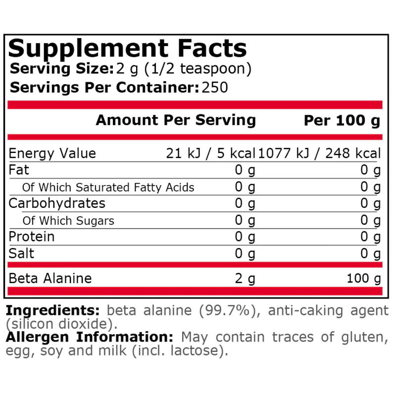 Beta-Alanine (Бета Аланин на прах) 500 гр | Pure Nutrition Beta-Alanine неесенциална аминокиселина на прах 500 гр | Pure NutritionПодобрява издръжливостта по време на тренировка
Придава енергия
За повече сила
Възстановява тялото по-бързо Beta-Alanine неесенциална аминокиселина на прах 500 гр | Pure Nutrition Подобрява издръжливостта по време на тренировка Придава енергия За повече сила Възстановява тялото по-бързо Какво знаем за Бета Beta-Alanine неесенциална аминокиселина на прах 500 гр