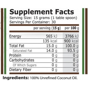 Coconut Oil 450 гр | Pure Nutrition
