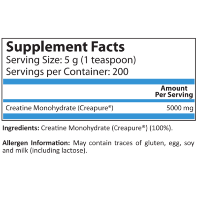 Creapure Creatine Monohydrate Прах 1000 гр | Pure Nutrition Creapure Creatine Monohydrate Прах 1000 гр | Pure NutritionЗа подсилване на метаболизма на Вашето тяло
Добро средство за повишаване издръжливостта при упражнения с висока интензвиност
Creapure Creatine Monohydrate Прах 1000 гр | Pure Nutrition За подсилване на метаболизма на Вашето тяло Добро средство за повишаване издръжливостта при упражнения с висока интензвиност Много по-висока ефектив Creapure Creatine Monohydrate Прах 1000 гр | P