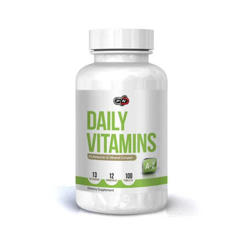 Daily Vitamins 100 таблетки | Pure Nutrition Подобрява протичането на химичните процеси в тялото Подпомага храносмилането Повишава паметта За регулация на производството на хормони и белтъчини Подп Daily Vitamins 100 таблетки | Pure Nutrition Подобрява пр
