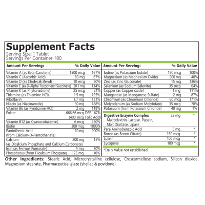 Daily Vitamins 100 таблетки | Pure Nutrition Подобрява протичането на химичните процеси в тялото Подпомага храносмилането Повишава паметта За регулация на производството на хормони и белтъчини Подп Daily Vitamins 100 таблетки | Pure Nutrition Подобрява пр