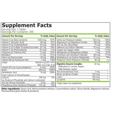 Daily Vitamins 200 таблетки | Pure Nutrition Подобрява протичането на химичните процеси в тялото Подпомага храносмилането Повишава паметта За регулация на производството на хормони и белтъчини Подп Daily Vitamins 200 таблетки | Pure Nutrition Подобрява пр