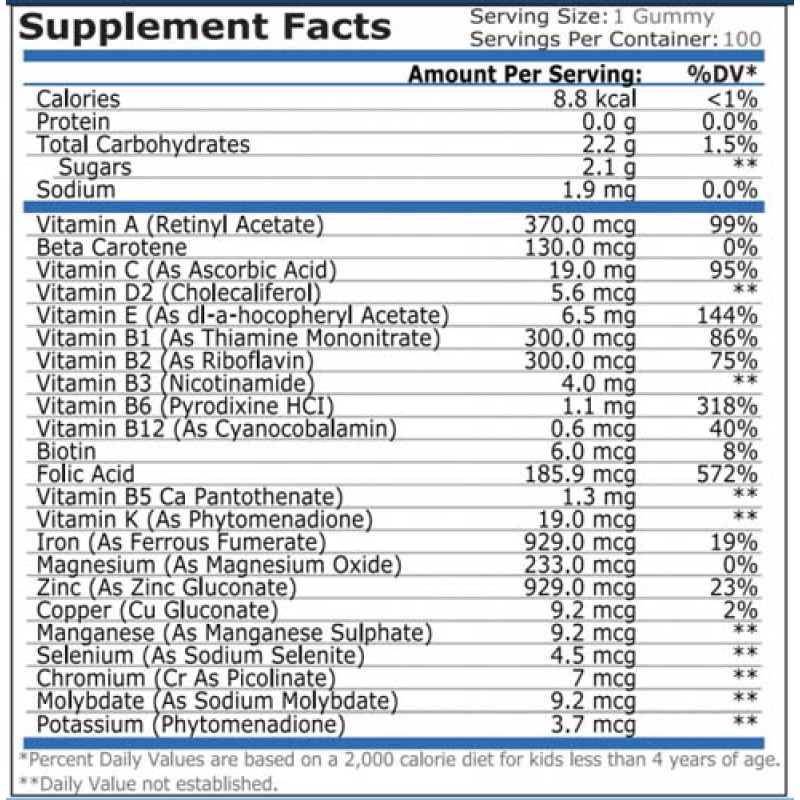 Kids Multi-Vit 100 желирани бонбони | Pure Nutrition Kids Multi-Vit 100 желирани бонбони | Pure NutritionПовишава имунната защита
Има антиоксидантни свойства и премахва свободните радикали от тялото
Подобрява паметта
Повишава концентрацията
Kids Multi-Vit 100 желирани бонбони | Pure Nutrition Повишава имунната защита Има антиоксидантни свойства и премахва свободните радикали от тялото Подобрява паметта Повишава концентрацията Дава енергия Kids Multi-Vit 100 желирани бонбони | Pure Nutrition