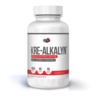 Kre-Alkalyn 750 мг 120 капсули | Pure Nutrition Креатин с балансирано Ph Увеличава чистата мускулна маса За повече сила и физическа издръжливост Не задържа вода и не натоварва бъбреците. Не е необходима Kre-Alkalyn 750 мг 120 капсули | Pure Nutrition Креа
