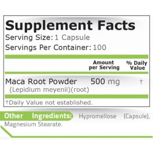 MACA 500 мг 100 капсули | Pure Nutrition