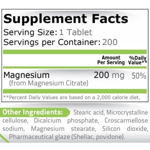 Magnesium Citrate 200 мг 200 таблетки | Pure Nutrition Magnesium Citrate 200 мг 200 таблетки | Pure Nutrition