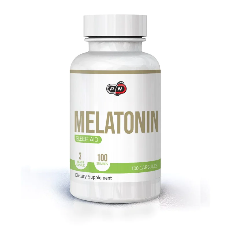 Melatonin 3 mg 100 capsules I Pure Nutrition Регулира продължителността, качеството и времето на съня Регулира биологичните ритми на организма при смяна на часови пояси Добър помощник е за хора, работещи през Melatonin 3 mg 100 capsules I Pure Nutrition Р