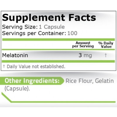 Melatonin 3 mg 100 capsules I Pure Nutrition Регулира продължителността, качеството и времето на съня Регулира биологичните ритми на организма при смяна на часови пояси Добър помощник е за хора, работещи през Melatonin 3 mg 100 capsules I Pure Nutrition Р
