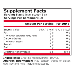 100% Pure Creatine 500 гр | Pure Nutrition