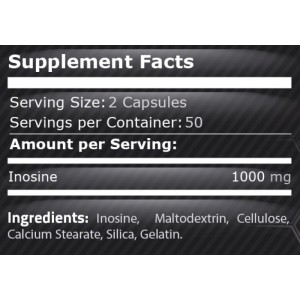 Pure Inosine Caps 500 мг 100 капсули | Pure Nutrition