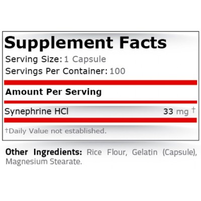 Pure Synephrine (Синефрин) 33 мг 100 капсули | Pure Nutrition Регулира теглото Потиска апетита Подобрява концентрацията Подобрява физическата активност Pure Synephrine (Синефрин) 33 мг 100 капсули от Pu Pure Synephrine (Синефрин) 33 мг 100 капсули | Pure 