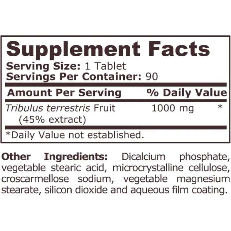 Tribulus Terrestris (Трибулус) 1000 мг 90 таблетки | Pure Nutrition Tribulus Terrestris (Трибулус) 1000 мг 90 таблетки | Pure Nutrition