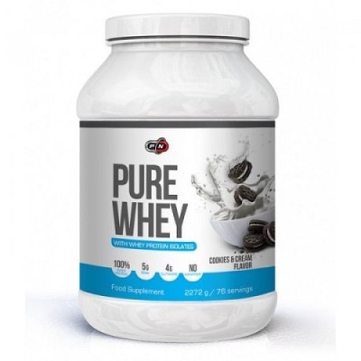 100% Pure Whey на Прах 2272 гр | Pure Nutrition  Съдържа добавен хидролизат за по-добро усвояване Води до намаляване на телесните мазнини Pure Nutrition 100% Pure Whey се разтваря пер 100% Pure Whey на Прах 2272 гр | Pure Nutrition  Съдържа добавен хидрол