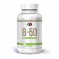 Vitamin B-50 100 таблетки | Pure Nutrition За поддържане добрата функционалност на нервната система За подпомагане здравето на нервните влакна Възпрепятства образуването на ракови образувания Подобрява кач Vitamin B-50 100 таблетки | Pure Nutrition За под