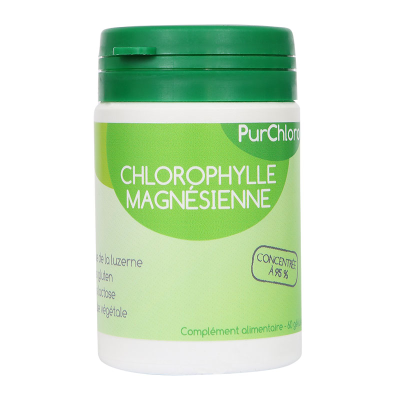 PureChloro Chlorophyll Magnesium 60 гел-капсули | PurOligo Притежава детоксикиращо свойство Премахва лошите миризми от организма Грижи се за правилното храносмилане PureChloro Мегнезиев Хлорофил на дражета PureChloro Chlorophyll Magnesium 60 гел-капсули |