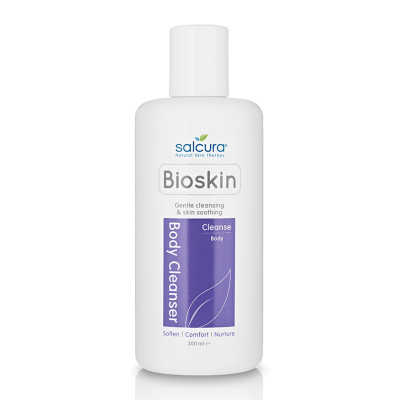 Bioskin Body Cleanser I Salcura Овлажнява кожата на тялото Има противовъзпалително действие Облекчава зачервената раздразнена кожа Успокоява сърбежа За суха кожа Има антисептично действие Понижава Bioskin Body Cleanser I Salcura Овлажнява кожата на тялото