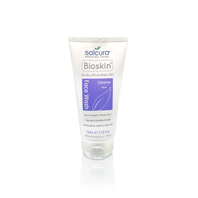 Bioskin Face Wash 150 мл | Salcura Овлажнява кожата на лицето Хидратира Има противовъзпалително действие Успокоява зачервената раздразнена кожа Облекчава сърбежа За суха кожа Има антисептично дейс Bioskin Face Wash 150 мл | Salcura Овлажнява кожата на лиц