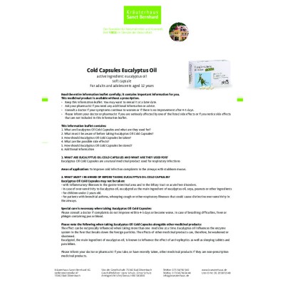 Eucalyptus Oil 100 мг 80 капсули | Sanct Bernhard Eucalyptus Oil 100 мг 80 капсули | Sanct Bernhard