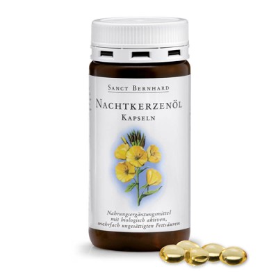 Evening Primrose Oil 200 капсули | Sanct Berhard Осигурява гама-линоленова киселина Лесен начин да увеличите доставката на GLA Може да забави появата на бръчки Положително влияе на подхранването на кожата Evening Primrose Oil 200 капсули | Sanct Berhard О