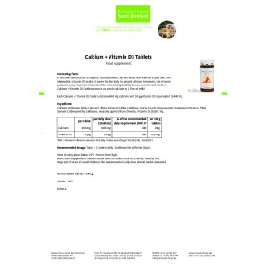 Calcium + Vitamin D3 150 таблетки | Sanct Bernhard