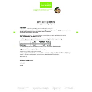 Garlic (Чесън) 500 мг 180 капсули | Sanct Bernhard