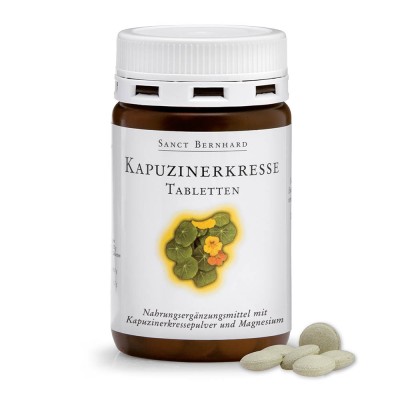 Nasturtium (Латинка) 180 таблетки | Sanct Bernhard При простудни и грипни състояния. Заболявания на горните дихателни пътища и белите дробове. При кашлица и бронхит Инфекции на бъбреците, пикочни Nasturtium (Латинка) 180 таблетки | Sanct Bernhard При прос