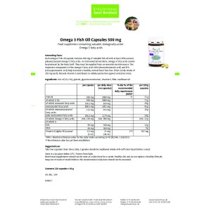 Omega-3 Рибено Масло 500 мг 120 капсули | Sanct Bernhard