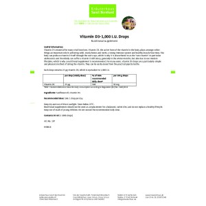 Vitamin D3 1000 IU на капки 30 мл | Sanct Bernhard