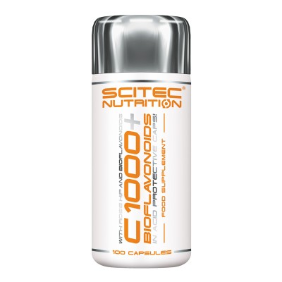 C-1000 + Bioflavonoids 100 капсули | SCITEC Nutrition Укрепва имунната система Намалява чувството на умора Подпомага метаболизма Повишава енергийните нива Неутрализира свободните радикали, които ускоряв C-1000 + Bioflavonoids 100 капсули | SCITEC Nutritio