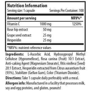 C-1000 + Bioflavonoids 100 капсули | SCITEC Nutrition