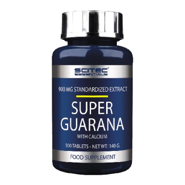 Super Guarana With Calcium 100 таблетки | SCITEC Nutrition Мощна доза висококачествена гуарана под формата на таблетки Силно концентриран естествен източник на кофеин Повишава нивата на енергия и помага за ко Super Guarana With Calcium 100 таблетки | SCIT