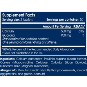 Super Guarana With Calcium 100 таблетки | SCITEC Nutrition