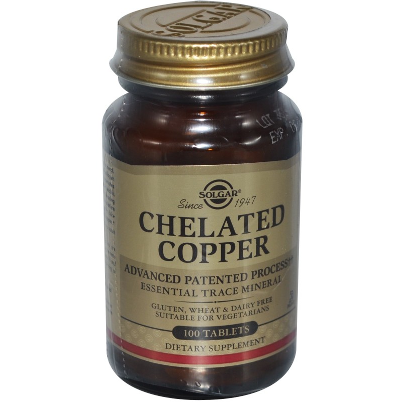 Copper (Мед) 2,5 мг 100 таблетки | Solgar За силна имунна система Спомага за поддържането на здравето на органите и тъканите Грижи се за здравето на простата Предпазва от сърдечни проблеми и регулира кръвн Copper (Мед) 2,5 мг 100 таблетки | Solgar За силн